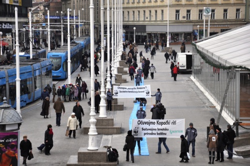 Riverwatchers on Zagreb main square, © by WWF